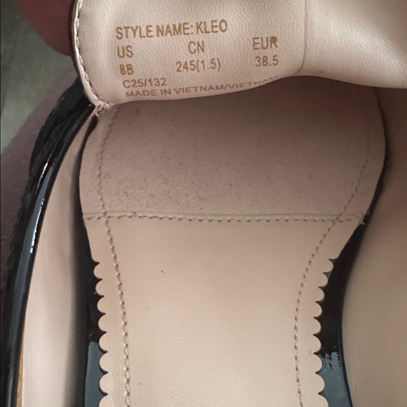 Kate Spade Glossy Black Mules with Gold Accent - Picture 4 of 4